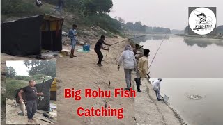 Big Rohu catching in RiverRohu Fish CatchingBest fish hunting fishing bigfish viralvideo [upl. by Kelula]