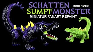 Schleich ® Eldrador ® Creatures Schatten Sumpfmonster  Krokodil Heftbeilage OOAK Repaint [upl. by Alekram]