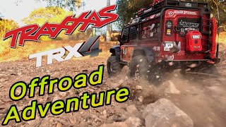 Trx4 Land Rover Defender offroad Trail traxxastrx4 trx4defender rccrawler [upl. by Nitneuq195]