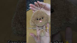 Ganci poodle custom 10cm  ekor🤎 keychain charm bagcharm punchneedle handmade custom dog [upl. by Moht]