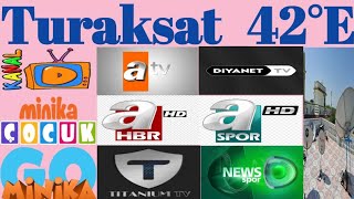 Turaksat 42 east dish setting 42e sattellite new update 42e channel list 2024 [upl. by Akener746]