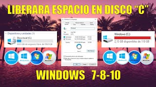 LIBERAR ESPACIO EN DISCO LOCAL quotCquot WINDOWS 10 [upl. by Nevsa]