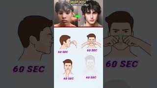 Reshape nose exercise  face exercise  face shape  face symmetry  motivation fitness gym [upl. by Etterb]