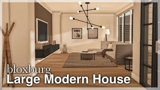 Bloxburg  Large Modern House Speedbuild interior  full tour [upl. by Adnohsel271]