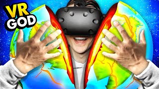 RIPPING THE WORLD IN HALF AS VIRTUAL REALITY GOD Deisim VR Funny Gameplay [upl. by Itaws]