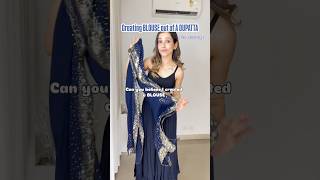 DIY blouse of dupatta 🤍 Save this for wedding season ✨ diy diyhacks fashionhacks weddingoutfit [upl. by Airlee998]