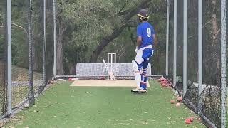 Jeremy Pais side arm cricket batting net session 10 09 2024 [upl. by Barbie236]