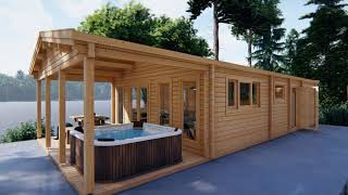 Chalet en bois habitable 50m2 Hansa Holiday A  58m2  92MM [upl. by Hands]