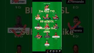 BB vs NYSL Dream 11 Prediction  BB vs NYSL Dream 11 Team  cricket shorts youtubeshorts dream [upl. by Redan]