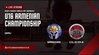 Warriors vs Cilicia B  U16 Boys Armenian Championship 202425  Regular Season [upl. by Ellatsyrc]