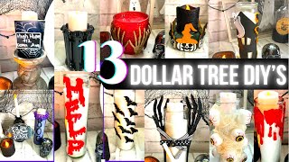 13 HALLOWEEN Candles  Dollar Tree DIY  Candle Ideas [upl. by Nahij]