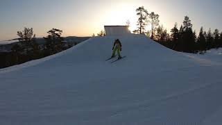 Kongsberg Ski Center The King Red Trail Snowcross Hill [upl. by Haimaj]