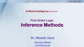 First Order Logic Inference Methods [upl. by Narayan]