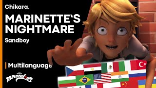 MIRACULOUS  🎃 MULTILANGUAGE CREEPY ADRIEN Marinettes Nightmare — S2 Sandboy 2021 COMPILATION [upl. by Evadnee988]