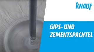 Knauf Gipsspachtel und Zementspachtel  Anrühren und Verarbeitung [upl. by Ronoh]