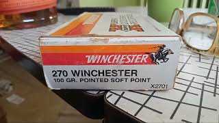 VINTAGE WINCHESTER POINTED SOFT POINTS FOR DEER 100GR 270 WINCHESTER [upl. by Pierce428]