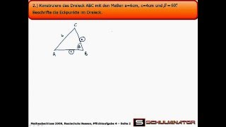 Abschlussprüfung Mathe Realschule Hessen 2009 Pflichtaufgabe 4 [upl. by Maynord220]