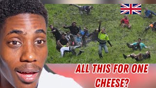 Cheese Rolling Contest in UK Is Insane  FOREIGN RAECTS [upl. by Yoccm233]