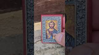 Icon depicting Christ Pantocrator jesus holymary jesuschrist virginmary cross mary orthodox [upl. by Eadwina]