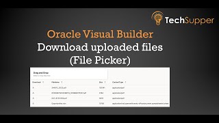 How to download files in Oracle Visual Builder [upl. by Ahsea]