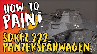 Bolt Action Painting Tutorial  SDKfz222 Early War Grubers Little Tank [upl. by Anivek]