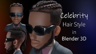 Celebrity Stylized TwendeKilioni Hair Style in Blender [upl. by Trepur545]