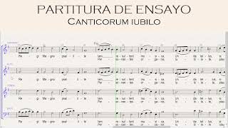 Canticorum iubilo  partitura de ensayo bajo [upl. by Babby450]