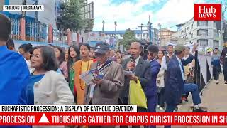 Catholic faithful unite in Shillong for Sacred Eucharistic Procession [upl. by Ury655]