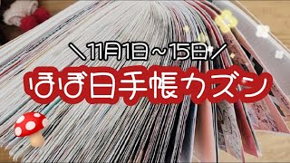 〖手帳の中身〗ほぼ日手帳カズンの中身をご紹介します🍁11月1日～15日の分🍄⟡˚⋆ [upl. by Odin694]