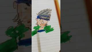 Kakashi without mask DRAWING Mask kakashidrawing [upl. by Kilam]