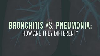 Bronchitis vs Pneumonia How are they Different [upl. by Holden]