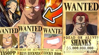 LES PRIMES MONSTRUEUSES DE LÉQUIPAGE DE SHANKS LE ROUX   One Piece [upl. by Anitsim399]