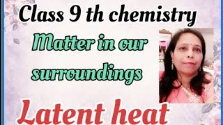 What is Latent heat Types of Latent heatclass 9 thchemistry [upl. by Halima908]