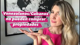 Nueva Ley SB 264 PROHÍBE a Venezolanos y Cubanos comprar Propiedades [upl. by Tobi714]