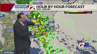 WPRI 12 Weather Forecast for 112024 Elevated Fire Risk Today Rain Arrives for Thursday [upl. by Solis]