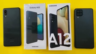 Samsung Galaxy A02 vs Samsung Galaxy A12 [upl. by Hashim]