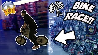 Bike Racing In Walmart COPS CALLED [upl. by Akehsat]