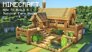 Minecraft How To Build a Survival Farm House [upl. by Donnenfeld173]