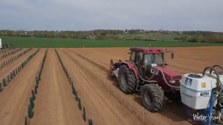 Plantation mécanique vigne machineplanteuseplants viticolesguidage laser [upl. by Culley]