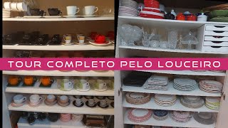 TOUR COMPLETO PELO MEU LOUCEIRODICAS COMO ORGANIZAR LOUÇAS NO LOUCEIRO LOUÇAS PARA MESA POSTA [upl. by Undis185]