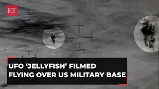 UFO caught on cam Leaked video shows Jellyfish UAP allegedly flying over US military base in Iraq [upl. by Nelli171]