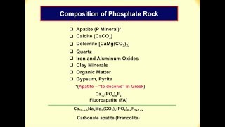 Part 2 Chemistry and Mineralogy of Phosphate Rock [upl. by Vedette847]