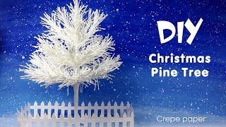 Crepe paper Christmas Tree  How to make a paper Pine tree [upl. by Acined]