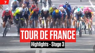 Tour de France 2024 Stage 3 Highlights [upl. by Ettigdirb]