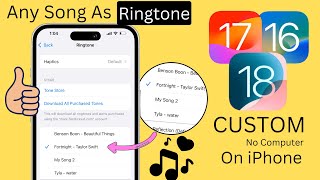 How to Set ANY Song as RINGTONE on iPhone in iOS 18 Easiest Way [upl. by Swainson]