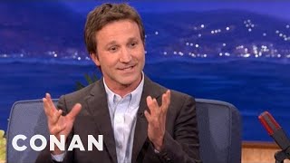 Breckin Meyer Isnt The Safest Motorcycle Rider  CONAN on TBS [upl. by Keese]