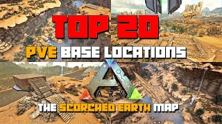 ARK Scorched Earth  TOP 20 BEST PVE Base Locations [upl. by Fishback]