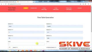 Automated Timetable Generation System Using PHP MYSQL MiniProject Project skiveprojects php [upl. by Annoek327]