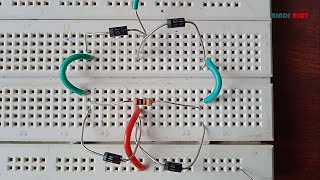 Bridge rectifier on breadboard practical experiment on breadboard [upl. by Lansing]