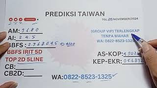 PREDIKSI TAIWAN MALAM INI 24 NOVEMBER 2024  PREDIKSI TOGEL TAIWAN HARI INI  BOCORAN TAIWAN [upl. by Irreg332]